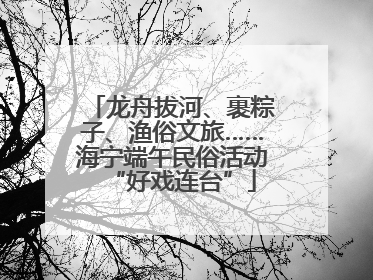 龙舟拔河、裹粽子、渔俗文旅……海宁端午民俗活动“好戏连台”
