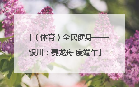（体育）全民健身——银川：赛龙舟 度端午
