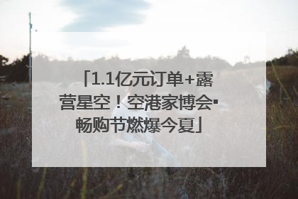 1.1亿元订单+露营星空！空港家博会▪畅购节燃爆今夏