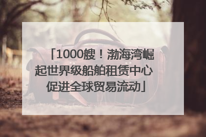1000艘！渤海湾崛起世界级船舶租赁中心 促进全球贸易流动