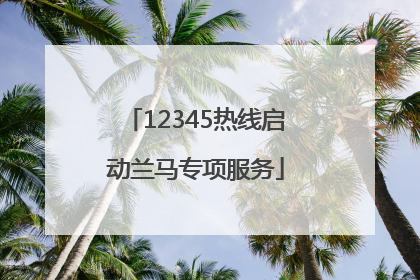 12345热线启动兰马专项服务