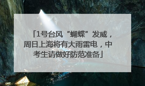 1号台风“蝴蝶”发威，周日上海将有大雨雷电，中考生请做好防范准备