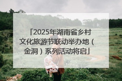 2025年湖南省乡村文化旅游节联动举办地（金洞）系列活动将启