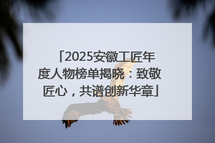 2025安徽工匠年度人物榜单揭晓：致敬匠心，共谱创新华章