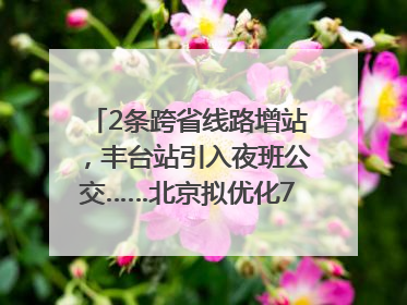 2条跨省线路增站，丰台站引入夜班公交……北京拟优化7条公交线！