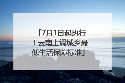 7月1日起执行！云南上调城乡最低生活保障标准
