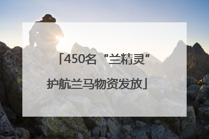 450名“兰精灵”护航兰马物资发放