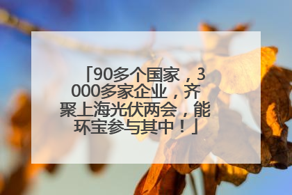 90多个国家，3000多家企业，齐聚上海光伏两会，能环宝参与其中！