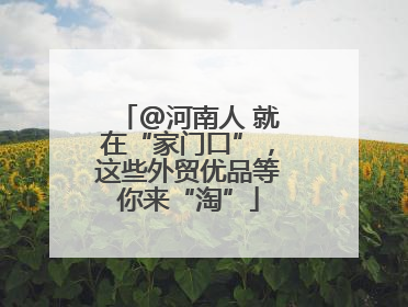 @河南人 就在“家门口”，这些外贸优品等你来“淘”